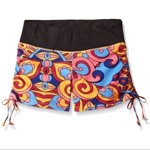 Satva Yoga Ashli Shirred Short - Swirly Tile Print